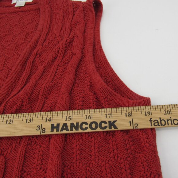 Christopher & Banks Women's Sleeveless Vest Burn Orange w/Toggle Button Size XL - Picture 5 of 10
